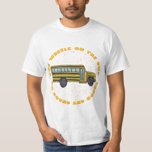 Een schoolbuswielen T-shirt (Voorkant)