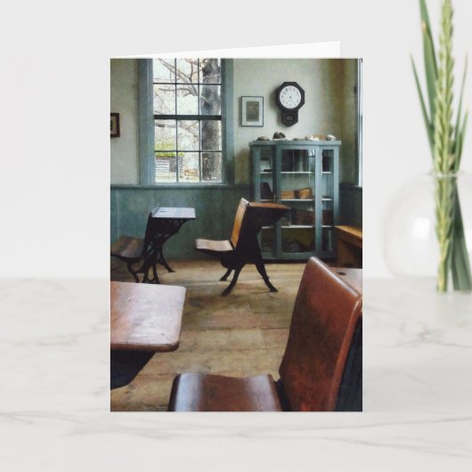 Één Schoolgebouw van de Zaal met Klok Kaart (Voorkant)