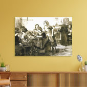 Een schoolkamer canvas afdruk (Insitu (Woonkamer))