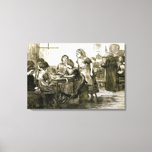 Een schoolkamer canvas afdruk
