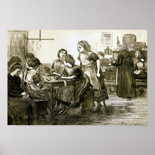 Een schoolkamer poster