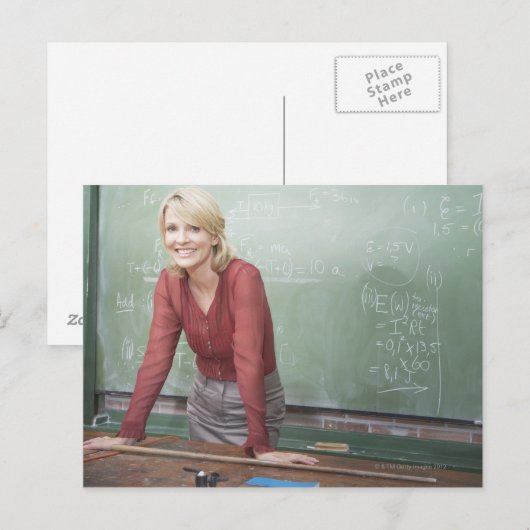 Een schoolleraar briefkaart (Voorkant / Achterkant)