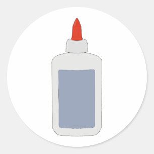 Een schoollijm uit de jaren 80, 90 ronde sticker