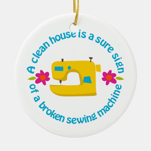 Een schoon huis keramisch ornament (Voorkant)