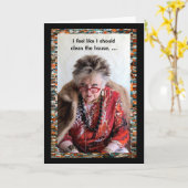 Een schoon huis OF een ontspannen dutje... Wenskaa Kaart (Gele Bloem)