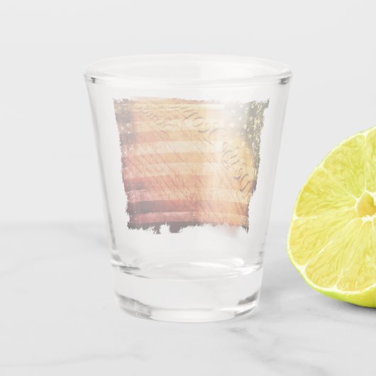 EEN SCHOON VAN FREEDOM Retro Rock -Amerikaanse vla Shot Glas (Achterkant)