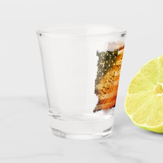 EEN SCHOON VAN FREEDOM Retro Rock -Amerikaanse vla Shot Glas (Links)