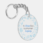 Een schoon Zee is een menselijke nalatenschap | ve Sleutelhanger (Voorkant Links)