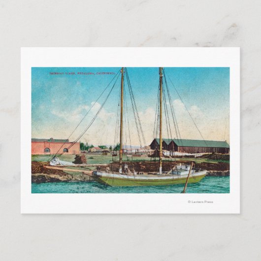 Een Schooner ScenePetaluma, CA Briefkaart (Voorkant)