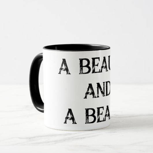 Een schoonheid en een beest mok (Voorkant links)