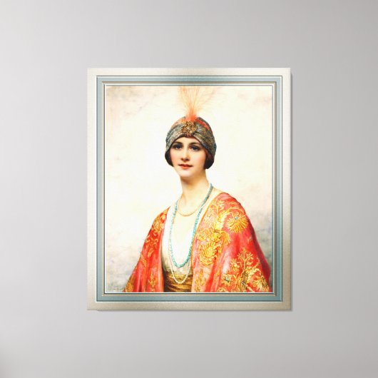 Een schoonheid in oostkust van William Wontner Canvas Afdruk (Voorkant)