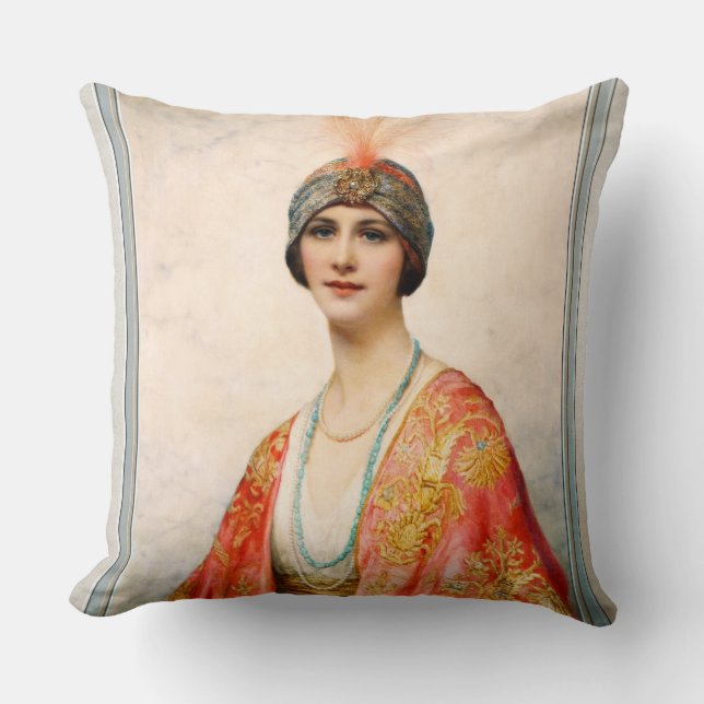 Een schoonheid in oostkust van William Wontner Kussen (Voorkant)