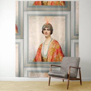 Een schoonheid in oostkust van William Wontner Wandkleed