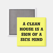 Een schoonmaakhuis is het ontwerp van een zieke br magneet (Voorkant / Achterkant)