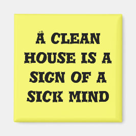 Een schoonmaakhuis is het ontwerp van een zieke br magneet