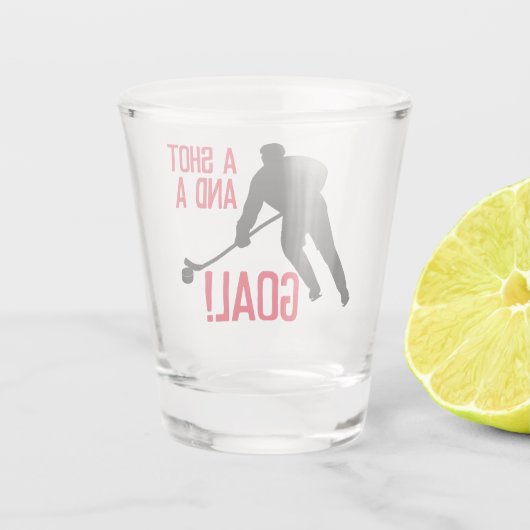Een schot en een doelpunt! shot glas (Achterkant)