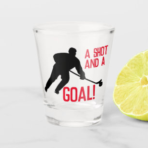 Een schot en een doelpunt! shot glas