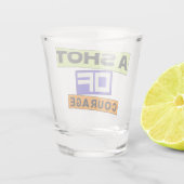 Een schot van moed shot glas (Achterkant)