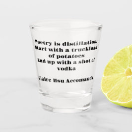 Een schot van Poetry Shot Glass Glas
