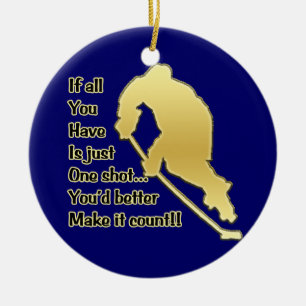 Een schotel! Hockey Tree Ornament