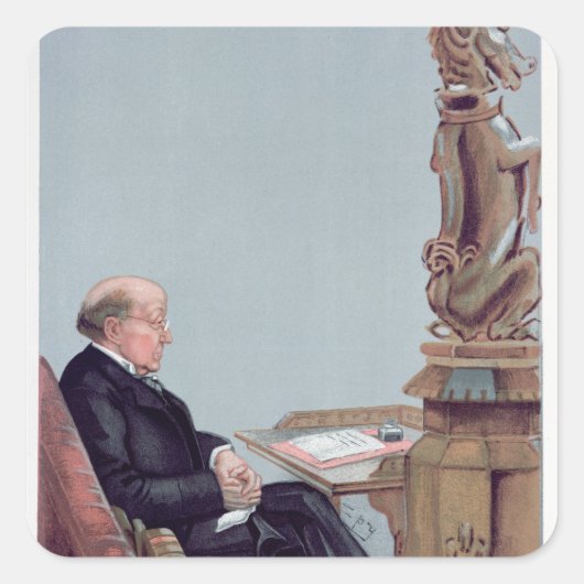 Een Schots advocaat Vierkante Sticker (Voorkant)