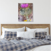Een Schots Thistle Canvas Afdruk (Insitu (Slaapkamer))