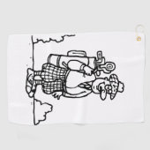 Een Schotse golfer Golfhanddoek (Horizontaal)