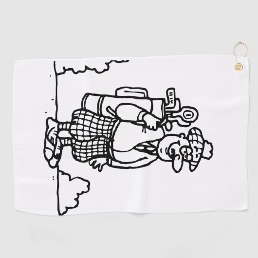 Een Schotse golfer Golfhanddoek (Horizontaal)