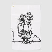 Een Schotse golfer Golfhanddoek (Voorkant)