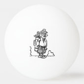 Een Schotse golfer Pingpongbal (Voorkant)