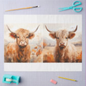 Een Schotse Hooglanders Koe Ontwerp Collectie 3 Tissuepapier (Craft)