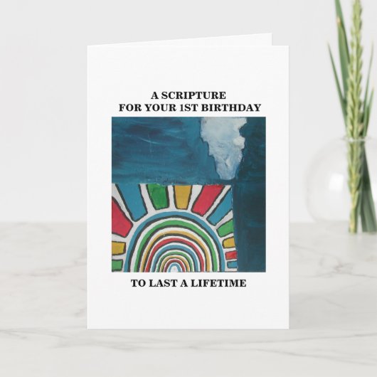 EEN SCHRIFT VOOR UW 1e VERJAARDAG Kaart (Voorkant)