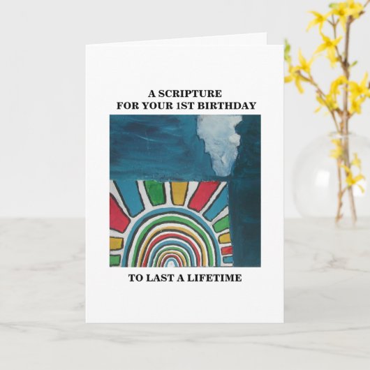 EEN SCHRIFT VOOR UW 1e VERJAARDAG Kaart (Gele Bloem)