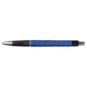 Een schrijfpen met een blauw draaiontwerp pen (Voorkant)