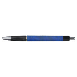 Een schrijfpen met een blauw draaiontwerp pen