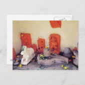 Een schrijn van een kapel op de Ganges Briefkaart (Voorkant / Achterkant)