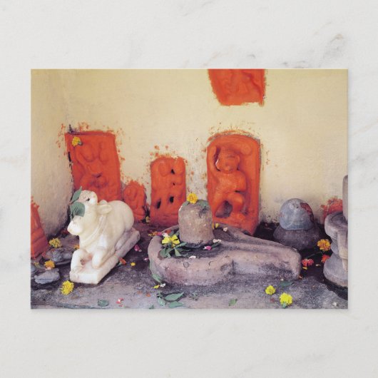 Een schrijn van een kapel op de Ganges Briefkaart (Voorkant)