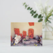 Een schrijn van een kapel op de Ganges Briefkaart (Staand voorkant)