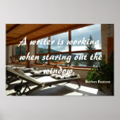 Een schrijver werkt... citaat van Burton Rascoe Poster (Voorkant)