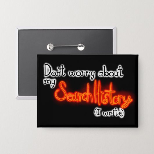 Een schrijversgeheim button (Voorkant / Achterkant)