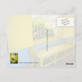 Een schrikcontrast van geel en blauw briefkaart (Achterkant)