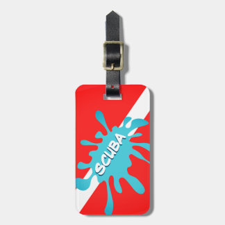 EEN SCHUBA SPLASH.  DIVERS BAGAGELABEL