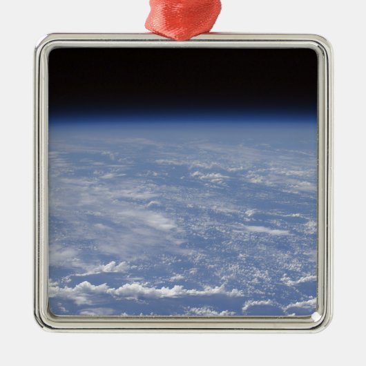 Een schuchtere uitzicht van de atmosfeer op aarde metalen ornament (Voorkant)