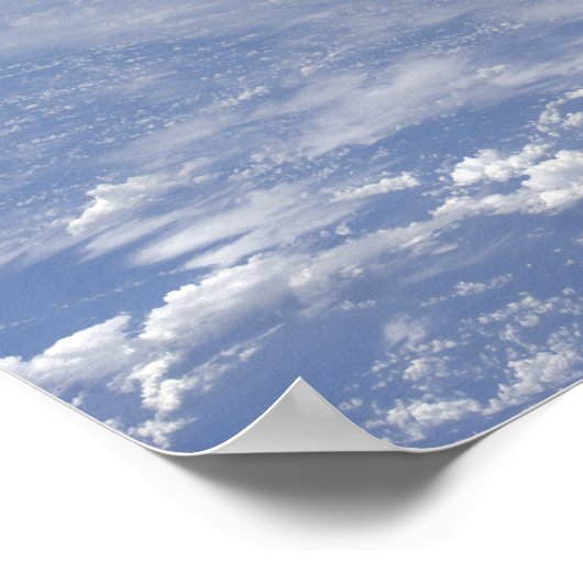 Een schuchtere uitzicht van de atmosfeer op aarde poster (Hoek)