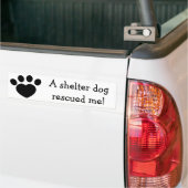 Een schuilhond redde me bumpersticker (Op Truck)