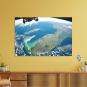 Een schuine Florida, aan de zuidoostelijke kust Canvas Afdruk (Insitu (Woonkamer))