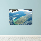 Een schuine Florida, aan de zuidoostelijke kust Canvas Afdruk (Insitu (Houten vloer))