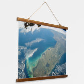 Een schuine Florida, aan de zuidoostelijke kust Hangend Wandkleed (Gebogen)