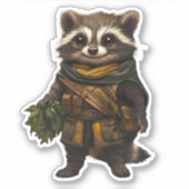 Een schurkachtige wasbeer sticker (Voorkant)