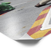 Een schutter aan boord van de vliegtuig vervoerder foto afdruk (Hoek)